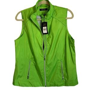 NWT Women's Ralph Lauren Polo Lime Green Vest  MSRP $125 Large